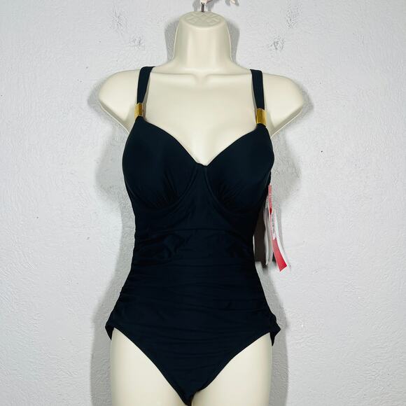 NEW! Spanx Wavelength Swim Suit One Piece Tank Casual Beach Shapewear D/DD - 6 - Picture 3 of 4